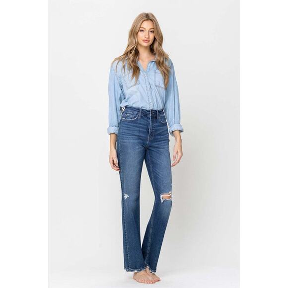 Flying Monkey Super High Rise Straight Leg Jeans - F4120 - Size 24 - Picture 7 of 13